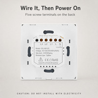 Sakelar Zigbee Baru EU Warna Putih Hitam Kabel Netral Live Wire 1/2/3/4 Gang 600w