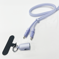 Cordon bandoulière 60W USB-C vers USB-C, chaîne de téléphone portable antivol, sangle de cou pour smartphone pour femme