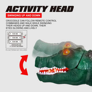 EPT Control Remoto Cocodrilo Juguetes Simulación Ladridos Gatear Niños Compulsión Parodia Eléctrica RC Cocodrilo con Luces - Product Image 4