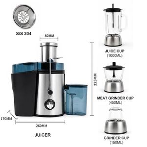 Extracteur de Jus Professionnel Électrique 4-en-1 à Pression à Froid 600W pour Fruits, Blender Portable pour Oranges et Citrons, Presseur Lent - Product Image 5