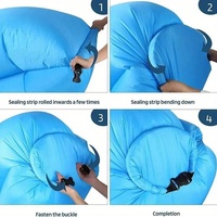 Fauteuil Gonflable Transat Canapé Hamac Portable Étanche Anti-Fuite d'Air – Canapé Idéal pour Plage Voyages Camping Pique-niques