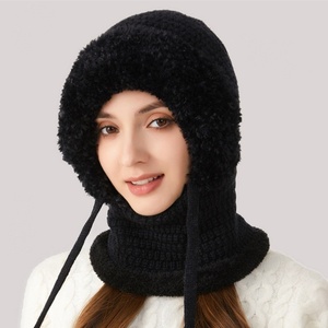 Ensemble <span class=keywords><strong>bonnet</strong></span> d'hiver 3 en 1 pour femmes, <span class=keywords><strong>bonnet</strong></span> en tricot doublé en polaire avec écharpe et masque intégrés, <span class=keywords><strong>bonnet</strong></span> <span class=keywords><strong>de</strong></span> <span class=keywords><strong>neige</strong></span> pour temps froid, sports <span class=keywords><strong>de</strong></span> plein air - Product Image 2
