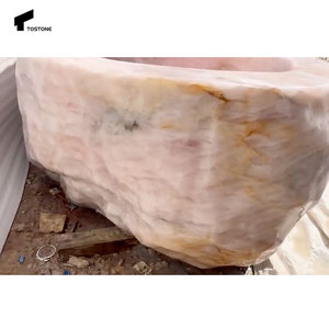 <span class=keywords><strong>Bañera</strong></span> de Piedra Natural Sólida de Cuarcita Rosa Pulida de Mármol Tostone para Decoración Interior de Baños de Hoteles de Lujo y Hogares - Product Image 5