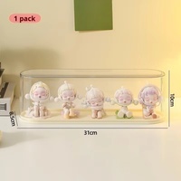 Vente flash - Boîte de rangement empilable à un seul niveau en plastique transparent écologique moderne avec éclairage LED - Présentoir pour figurines d'action