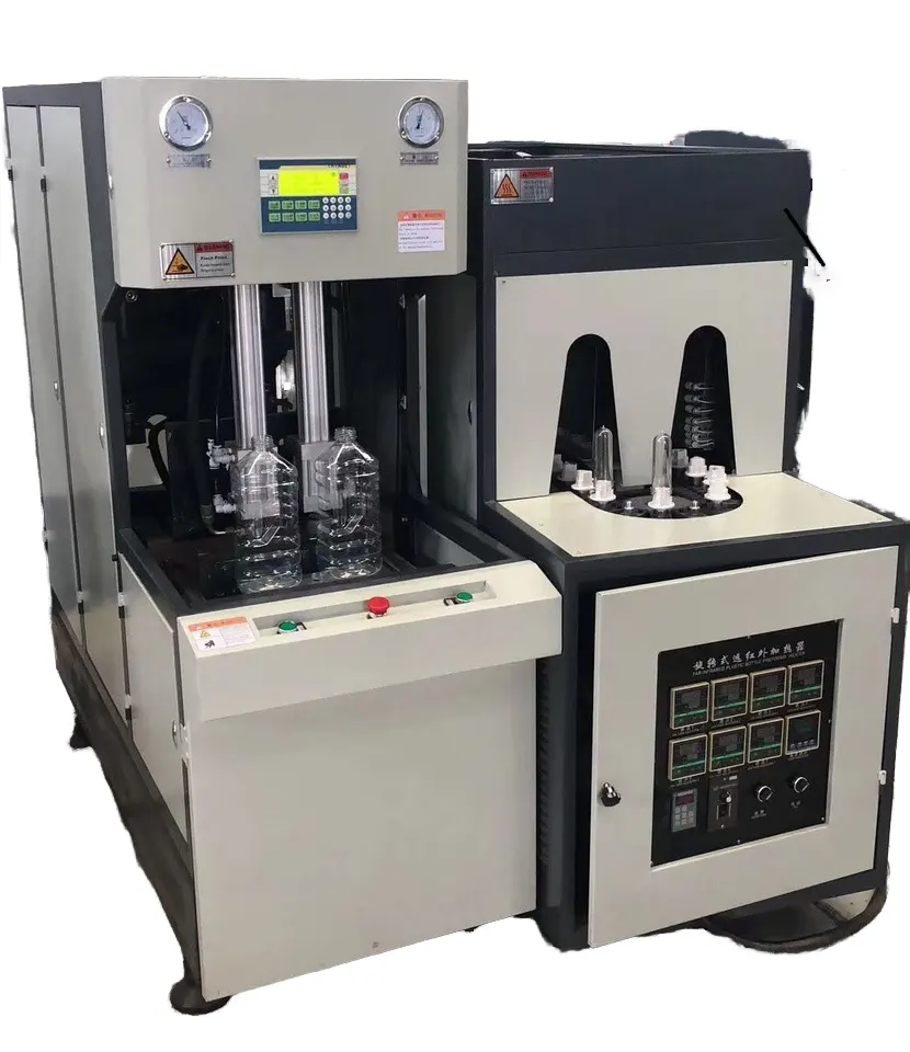 Machine de fabrication de bouteilles en plastique PET semi-automatique Prix Machine de soufflage Machine de moulage par soufflage