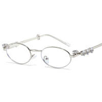 Nouvelles Lunettes de Soleil Tendance 2026 Style Instagram Unisexe, Design Ovale Diamanté, Protection UV400, Monture Complète, Tendance Y2K Naturel