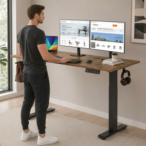 Escritorio Ergonómico Eléctrico para Oficina, <span class=keywords><strong>Mesa</strong></span> Ajustable en Altura con <span class=keywords><strong>Motor</strong></span> Único, Escritorio Inteligente con Elevación Automática - Product Image 1