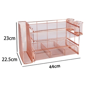 Organisateur de documents mural en métal blanc ignifuge pour <span class=keywords><strong>bureau</strong></span>, avec maille métallique, pour magazines, papiers et dossiers - Product Image 4