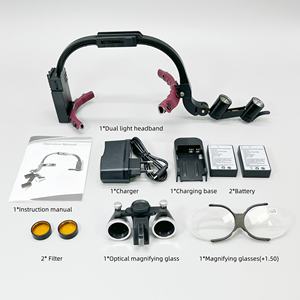 2.5X 3.5X Medische Tandheelkundige <span class=keywords><strong>LED</strong></span> Hoofdlamp Tandheelkundige Loepen Tandarts Chirurgische Koplamp Laboratorium Apparatuur Spotlight/Helder/Verhelderend - Product Image 5