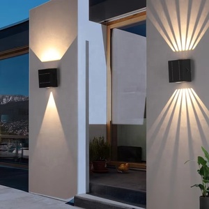 Applique murale solaire étanche pour l'<span class=keywords><strong>extérieur</strong></span> avec éclairage haut et bas, projecteur super lumineux pour la cour de l'hôtel Villa - Product Image 1