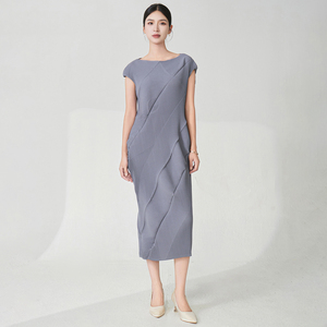 <span class=keywords><strong>Abito</strong></span> Estivo da Donna alla Moda, Design Plissettato, Taglia Unica, Senza Maniche, in Poliestere, Vestito Stropicciato - Product Image 6