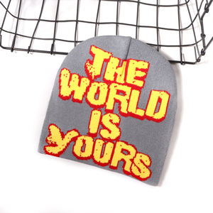 Nouveauté Funky Jacquard Y2K Beanie chapeau hiver coupe-vent acrylique pêcheur crâne casquette avec arcs dessin animé motif hommes mode" - Product Image 5