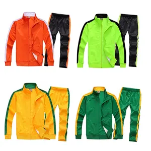Wholesale sporting tracksuit sportswear-Design your own custom men's sportswear and side stripe training jogging suit tracksuit children's sports suit
