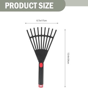 คราดสวนพลาสติก 9 ซี่ สำหรับคลายดินและทำความสะอาดใบไม้ - Product Image 2
