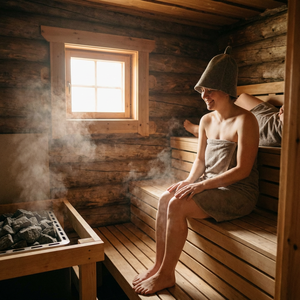 Modern Minimalist Grey <b>Felt</b> Sauna Cap Nordic Style Spa & Wellness Headwear High Absorbent Sauna Hat for Home Use - Product Image 5