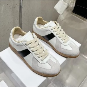 Chaussures Homme Haut de Gamme de Marque Designer Rétro Allemandes en Cuir et Toile Patchwork à Semelle Souple Légère à Bout Pointu et Lacées Style Pieds Nus - Product Image 3