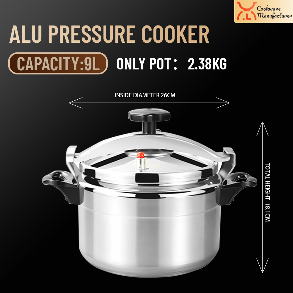 Olla a presión de aluminio de 26 cm / 9 L