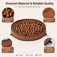 Tapis de recherche de nourriture pour animaux de compagnie en gros, en nylon doux à tissage dense, design arche ronde, pour alimentation lente et soulagement du stress, pour chiens et chats