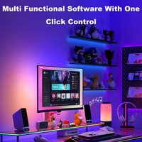 Tira de Luces LED RGBIC WS2812B, Retroiluminación USB para Monitor de PC con Sincronización de Pantalla, Modo Música, Cinta LED Direccionable para Decoración de Salas de Juego