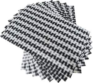 Manteles Individuales Clásicos a Cuadros Blancos y Negros, de Vinilo/Plástico Tejido, para Mesa de Cocina, Interior/Exterior, Lavables - Product Image 6