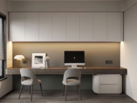 JINGSHUN Bureau moderne pour la maison, bibliothèque murale, étagères flottantes à 6 niveaux, bois écologique, rangement, meubles sur mesure, CAO gratuit