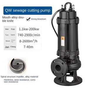 QW Sewage Pump, 380V Three-phase Non <b>Clogging</b> Submersible Pump, 220V, Suitable for Household Use, for Pumping Sludge and Manure - Product Image 5