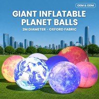 Ballons gonflables géants personnalisés OEM ODM imprimés sur mesure en tissu Oxford, planètes Terre, Lune, Mars, design personnalisé, toutes tailles