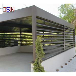 Abri de voiture fermé avec parois latérales, porte enroulable, abri de stockage sécurisé et verrouillable, structure en aluminium pour moto, garage, véhicule - Product Image 1