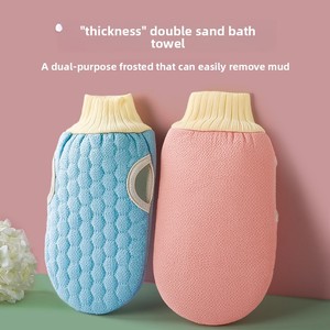 Zenidoo Double-sided Modern Bath Glove Honeycomb Towel Skin Exfoliating Scrubber <b>Brush</b> <b>Back</b> Body Sponge Rubbing All Natural - Product Image 4