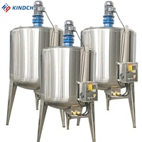 Machine automatique de fabrication de lait, shampoing, lotion et détergent en acier inoxydable SUS316L avec agitateur, homogénéisateur et mélangeur à triple enveloppe pour jus