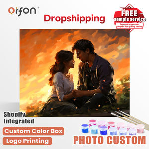 مجموعات الرسم بالأرقام من مصنع أورفون - لوحة فنية رومانسية لزوجين عند الغروب لديكور المنزل ومستلزمات الحرف اليدوية - Product Image 1