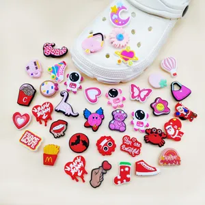 Random Mix wholesale shoe charms buckle cartoon pvc shoe accessories clip on shoe decorations for decoration