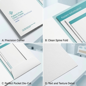 Carpeta de Presentación A4 para Negocios de Salud, Portafolios con Ranura para Logotipo, Portadocumentos Clínicos Profesionales - Product Image 3