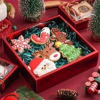 Festival joyeux noël mère saint valentin doux biscuit biscuit chocolat pâtisserie emballage boîte-cadeau avec fenêtre