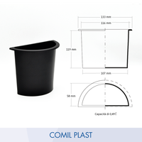 Vases muraux en plastique italien COMIL PLAST de haute qualité, style européen, pour monuments funéraires en marbre, mausolées et cryptes.