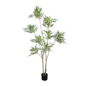 Arbre artificiel Ficus Zhi Ji en PVC souple, haute simulation, grande plante d'intérieur pour la décoration de la maison et l'affichage en hôtel - Product Image 3