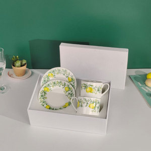Tasse à thé en porcelaine fine D Sunshine, style pastoral européen, créative et exquise, avec soucoupe, pour lait ou thé - Product Image 1