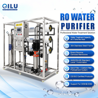 Système de filtration d'eau par osmose inverse 380V 3000L à performance stable, avec structure en acier inoxydable 304, équipement de traitement d'eau RO