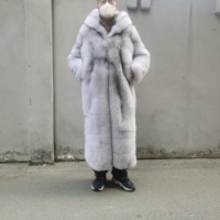 Manteau en fourrure de renard bleu entier de Finlande 2025, veste en fourrure véritable pour homme, manteau pour homme