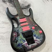 Guitare électrique haut de gamme modèle Peony 7V, corps plein, manche en acajou, touche en palissandre, 6 cordes