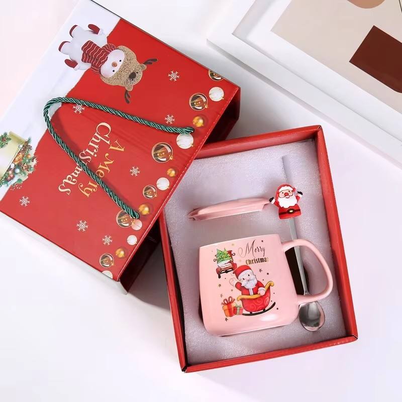 Pink (gift box packaging + lid + spoon)