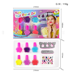 Juego de pintura de <span class=keywords><strong>uñas</strong></span> para niños GP, juego de princesa para niñas pequeñas, Kit de pintura facial y belleza, esmalte de <span class=keywords><strong>uñas</strong></span> Real para regalo de juguetes de cumpleaños - Product Image 6
