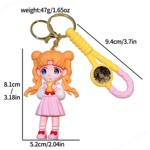 Nouveauté Porte-clés Sailor Moon Mini Dessin animé Tsukino Usagi Porte-clés PVC 3D Porte-clés Sailor Moon Porte-clés Jouet - Product Image 2