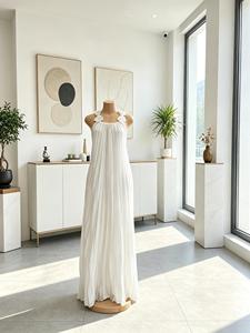 Robe d'été élégante grande <span class=keywords><strong>taille</strong></span> pour femme, style africain, sans bretelles, à fleurs, décontractée, sexy, plissée, longue, type camisole - Product Image 3