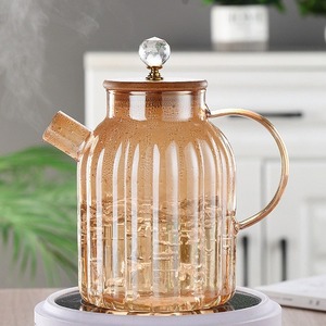 Wholesale Eco-Friendly High Borosilicate Glass Teapot Set Cooling <strong>Kettle</strong> Glass Handle Large Capacity Bamboo Lid Modern Luxury - Product Image 3