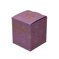 Boîte cadeau rectangulaire en carton ondulé recyclé pour thé et café, avec logo en feuille d'or, pelliculage mat, impression offset, rigide, vente en gros