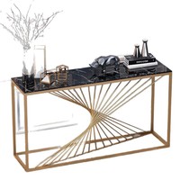 Étagère murale de style européen en marbre, console de luxe légère et moderne pour couloir, salon ou chambre à coucher
