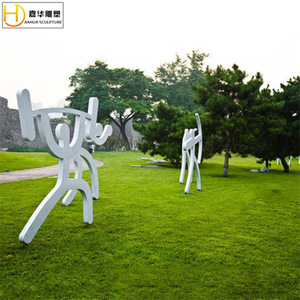 Escultura de Acero Inoxidable Jiahua, Arte Metálico Abstracto Irregular Hecho a Mano para Montaje en Suelo Exterior - Product Image 4