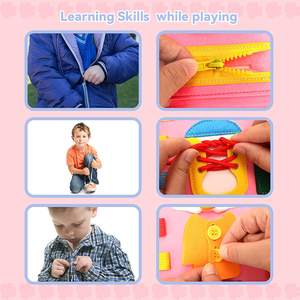 Tableau d'activités Montessori en <span class=keywords><strong>feutre</strong></span> pour l'éducation préscolaire, activité sensorielle DIY pour enfants et tout-petits - Product Image 4