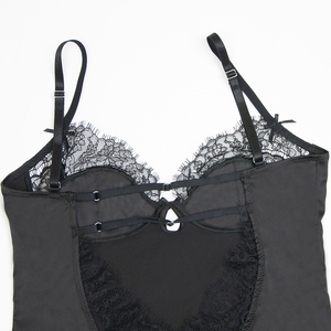 Vestido Largo de Satén con Encaje, Estilo Camisón, para Mujer, Ropa de Dormir - Product Image 6